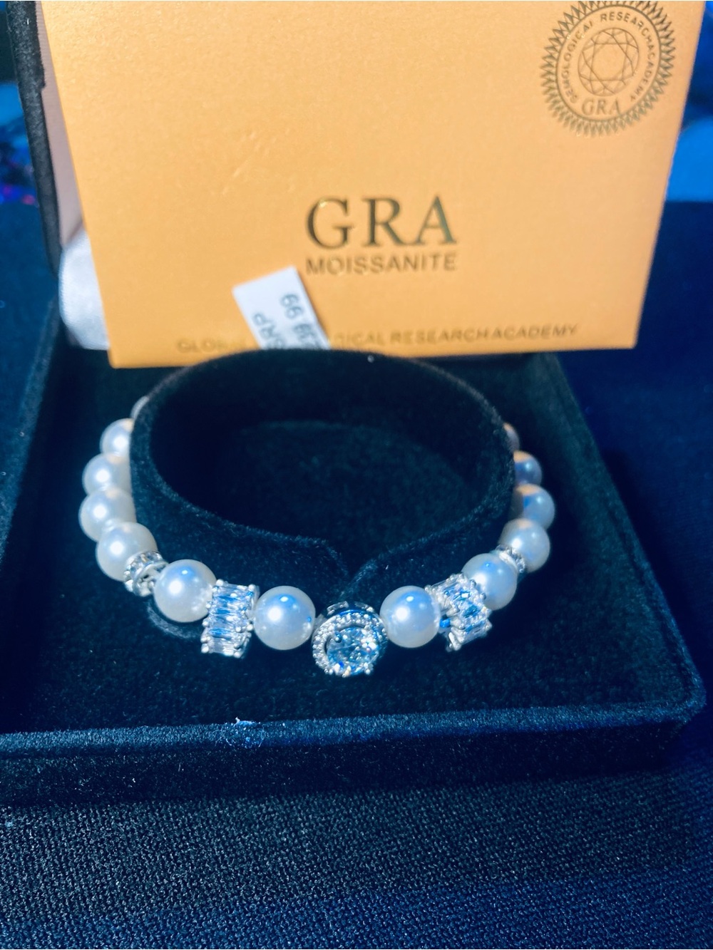 White Pearl Bracelet with Silver Accents